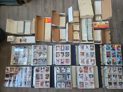 16,000 Hockey Card Lot, 20 Plus Sets & Rookie, Stars Binder, View more