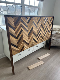 Price Reduced! Queen sized Wooden Headboard