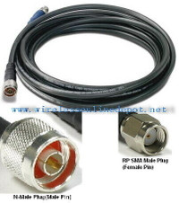 Type N-Male to RP SMA Cable 50ft 15M 400 WiFi Mining etc