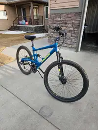 Raleigh Tracker Dual-Suspension Mountain Bike, 27.5-in, Blue