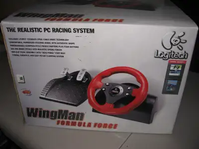 Logitech Wingman Formula Force Steering Wheel and Pedals., View more
