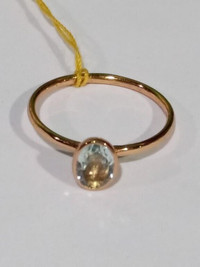 Women's Blue Topaz Ring. 18k Gold, Size 6 $1575 new