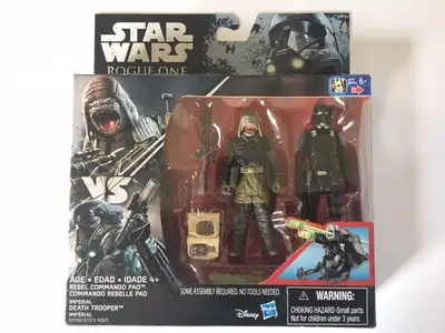Star Wars Rogue One Imperial Death Trooper & Rebel Commando Pao Deluxe 2 Pack New in Box