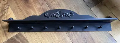 Decorative wall mounted hanging rack with shelf, View more