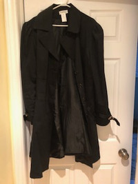 Women's Goth Jacket Coat Size 24 Black Lined Plus Size