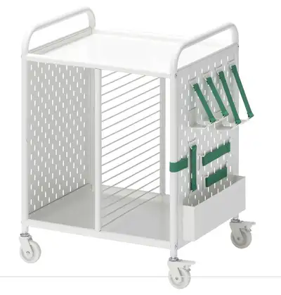 IKEA BRÄNNBOLL Shelf Unit on Casters – White, 56x62 cm, View more