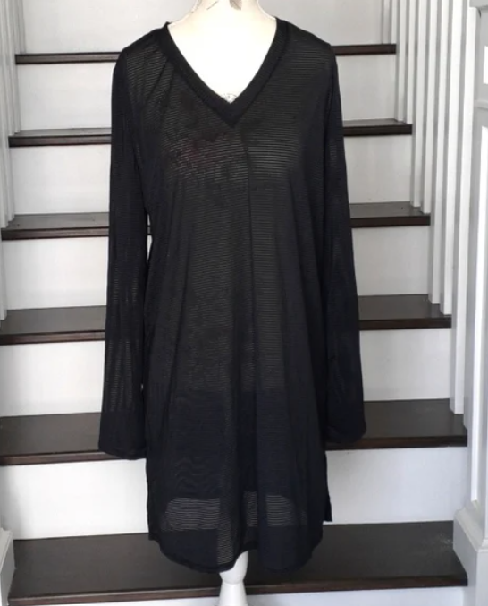 Sheer black Liv Love Swim beach Coverup Cover Up Size M/L