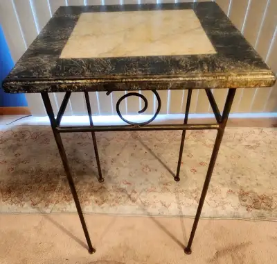 Beautiful Wrought Iron Plant Stand 19in x 19in x 28in Tall, View more