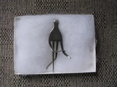 Fork Pin -Unique Pin----handmade/exclusive pieces, View more