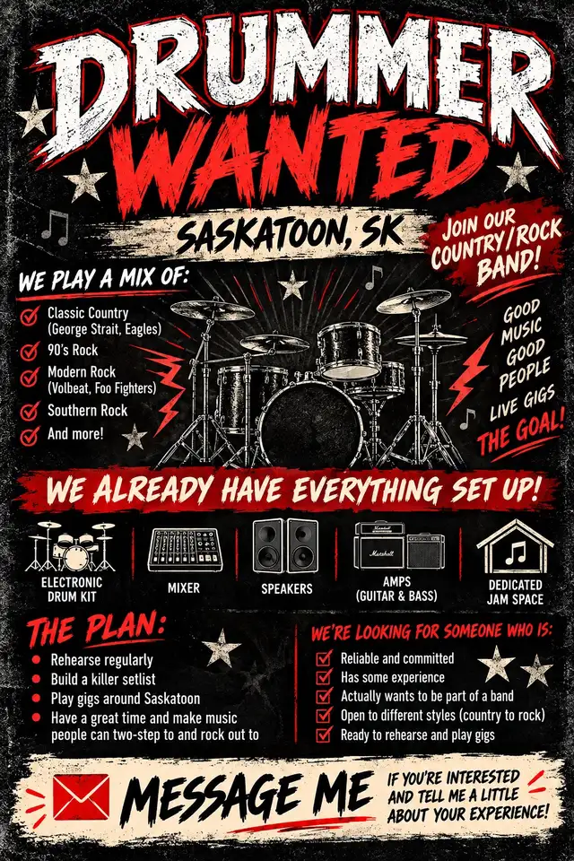 DRUMMER WANTED