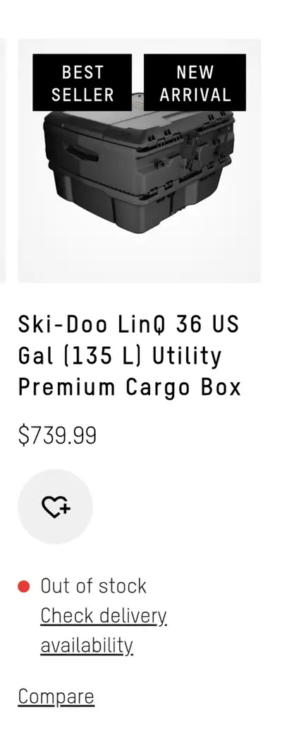 Have a brand new 135L cargo box never used never even installed. Retails for 740 plus tax and shippi...