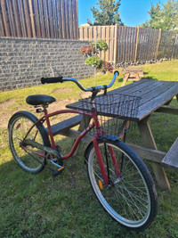 Teen/Adult Red cruiser bike