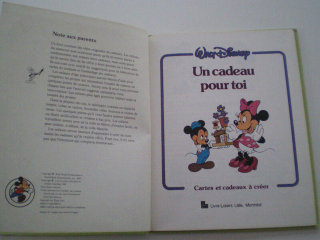 Mickey et Minnie CADEAU Pour TOI DISNEY Carte et Cadeaux à CRÉER dans Livres jeunesse et ados  à Laval/Rive Nord - Image 4