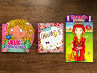 3 livres de jeux (princesse, crayonnage et poupée à bricoler)