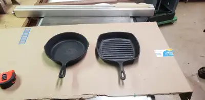 $50   TWO CAST IRON FRING PANS, View more