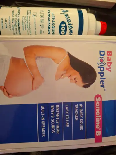 Gently used baby doppler Comes with full bottle of ultrasound gel