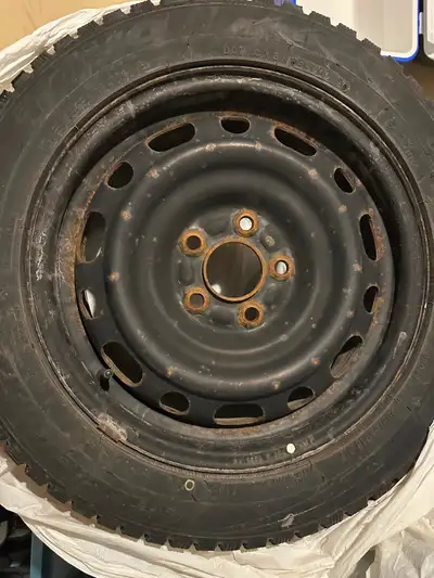 4 tires on steel wheels. Good tread left. Car died is the reason for selling. 100 firm picked up in...