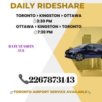 ➡️❌➡️OTTAWA TO Toronto daily rideshare by 7:45 