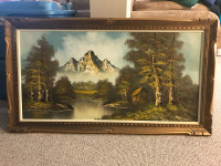 Large vintage G. Whitman oil painting 