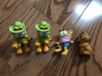 Garfield Vintage set of 4 1978, 1981 Small 2" figures