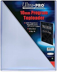 Ultra Pro EXTRA THICK top loaders .. for PROGRAMS - 9" x 11.5"