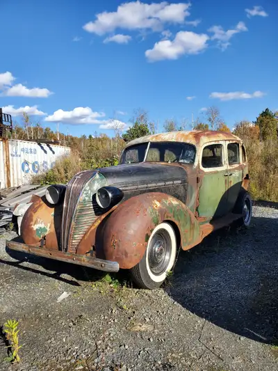 1937 hudson terraplane 4 door sedan with parts. Floor needs some repairs frame is extremely solid pe...