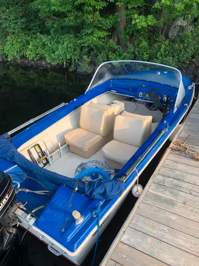 Great boat for family fun!! Comes with fish finder, trailer,cover and life jackets. Older boat but v...