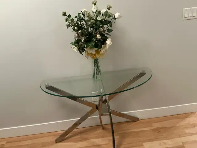 Glass and Chrome accent table in Other Tables in Bedford - Image 4