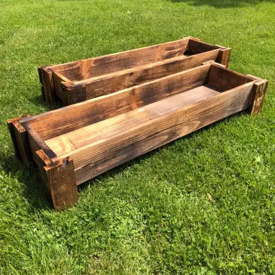 4 foot long wood planter box, View more