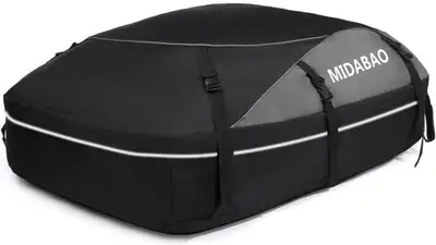 NEW MIDABAO 20 Cubic Feet Waterproof Duty Car Roof Top Carrier, Cargo Bag, Waterproof & Coated Zippe...