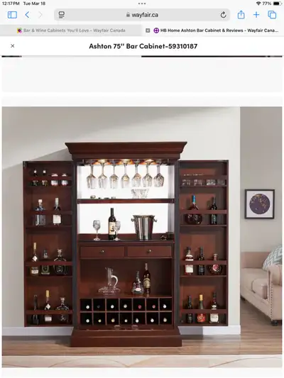 HB Home Ashton Bar Cabinet, View more