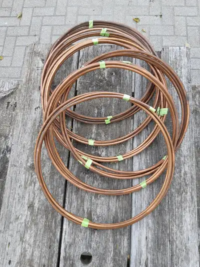 Tuyau de cuivre 3/8 épaisseur .93mm 6 longueurs de 17 a 24 pieds, View more