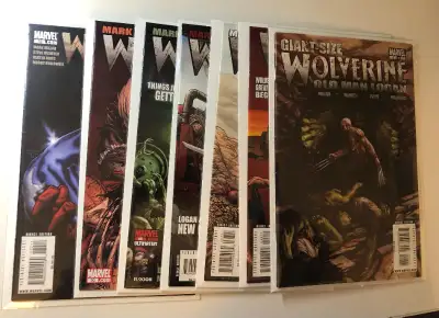 For sale: lot of 7 Old Man Logan Wolverine comic books. Includes Giant Size Wolverine #1, Wolverine...