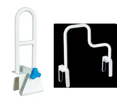 Poignée d'appui pour baignoire en acier blanc, View more
