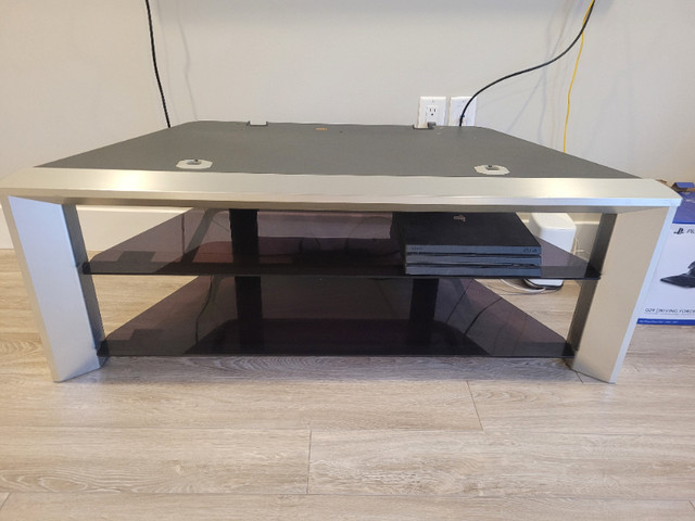 3-Tier Tempered Glass TV Stand for Sale! in Coffee Tables in Moncton - Image 3