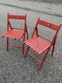 Ikea Terji red chairs