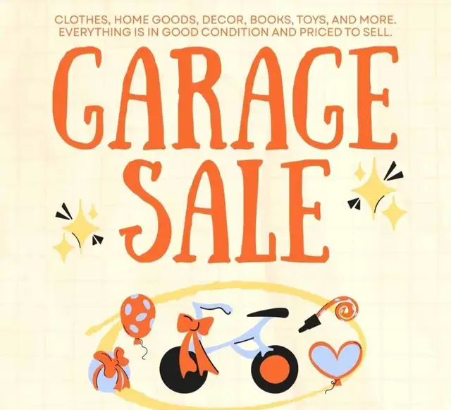 garage SALE  29 aug Saturday 