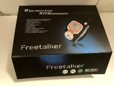 Two-way wrist watch radio with adjustable band., View more
