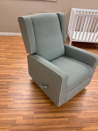 Baby Liquidators-Dorel piping swivel reclining nursery chair