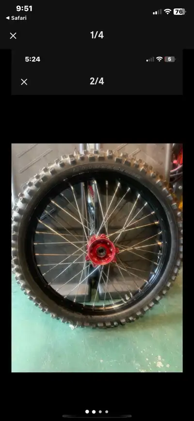 Mint condition front rim for multiple years of Honda CRF250R and CR125R Rubber as seen in picture Ne...