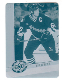 CARTE DE HOCKEY MARIO LEMIEUX PRINTING PLATE LIMITÉ 1/1