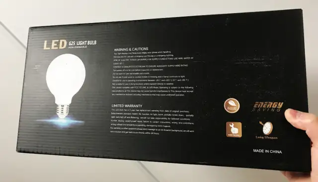 Brand New in Box G25 LED Globe Light Bulbs 40 Watt Equivalent X5 in Indoor Lighting & Fans in Ottawa - Image 4