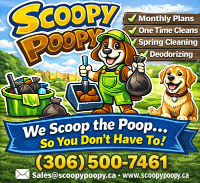 Dog Poop Cleanup Service – Scoopy Poopy | Battlefords & Area, View more