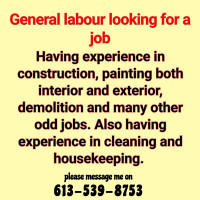 General labour looking for a Job