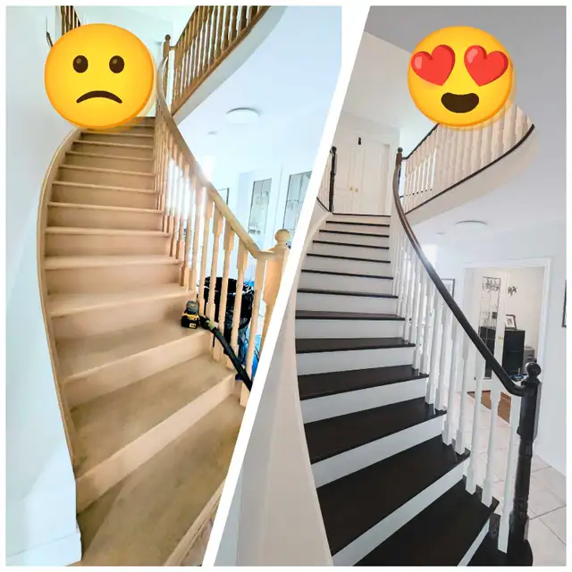 Home Stairs Staining, Painting, Refinishing, Free Estimate63793687215107120