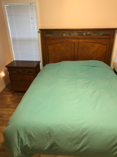 Slate Queen Headboard, Nightstand, Tempur-Pedic Memory Foam Bed, View more