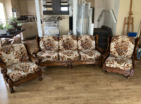 for sale solid oak living room set