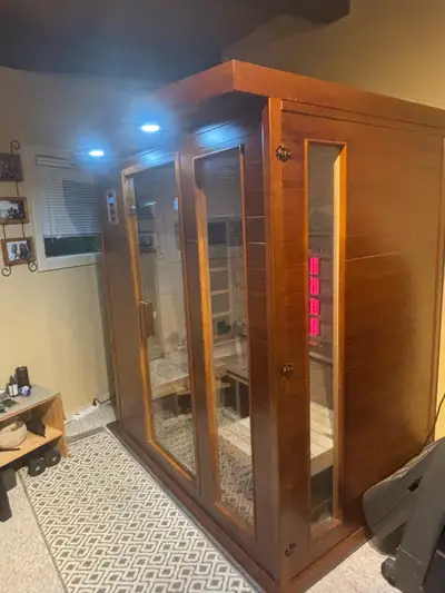 Beautiful practicaly New 3 Person Full Spectrum Infrared Sauna, View more