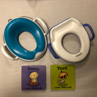 Two Toddler Toilet Training Seats with Potty Books