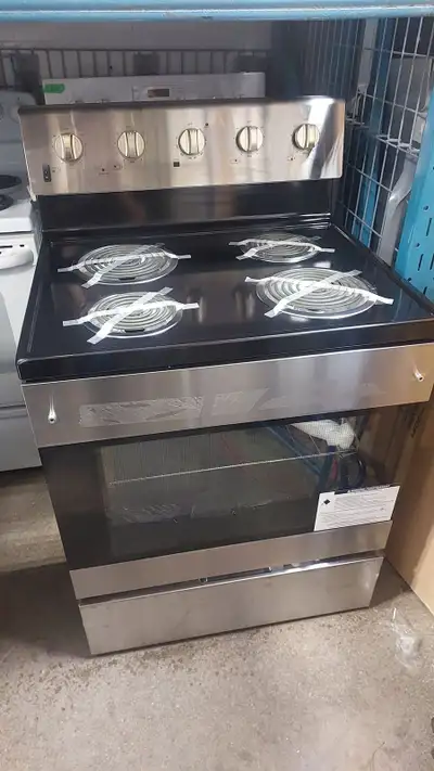 Element 30” Stainless Steel Electric Stove | 5.0 Cu Ft | Clean, View more